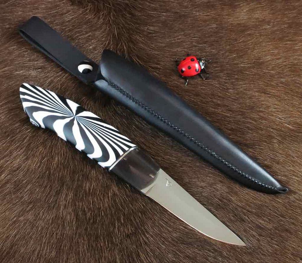 Klj Custom Knife Polar Blade Zebra Acryl